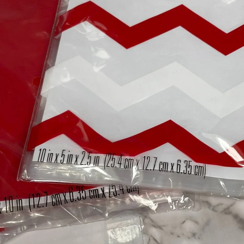 Lot of 3 Red White Chevron 18 Pk 5
